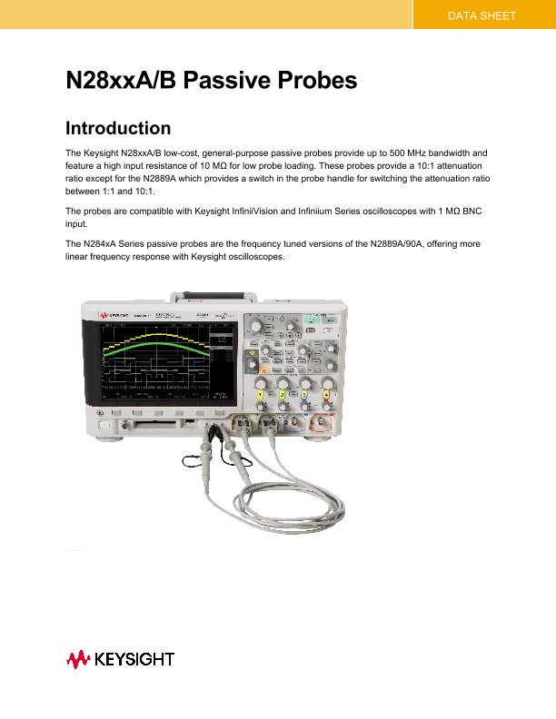 N28xxA/B Passive Probes | Keysight